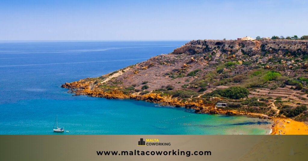 a beach in malta