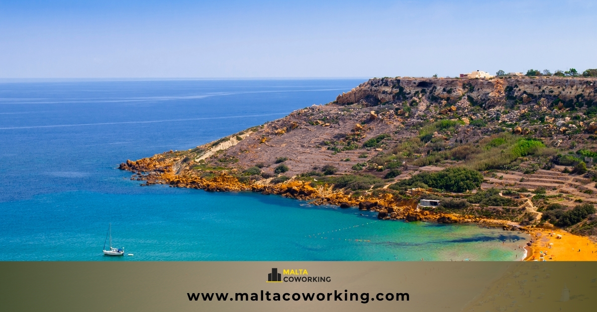 a beach in malta